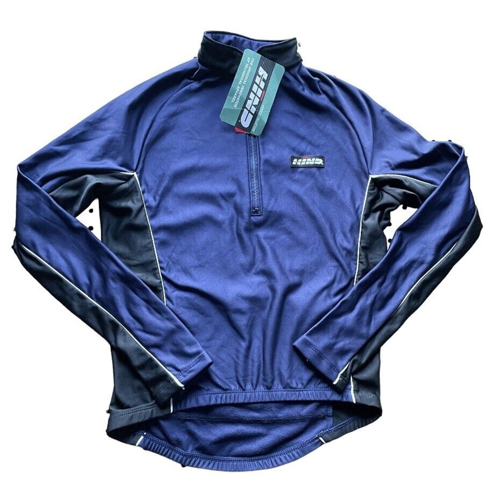 Hind Hydrator USA Made LS Full Zip Cycling Jersey Shirt Blue Small Women NWT